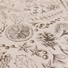 Fall Mulling Spice detail neutral anti-fatigue kitchen mat with wipeable surface and winter holiday design for kitchen comfort.