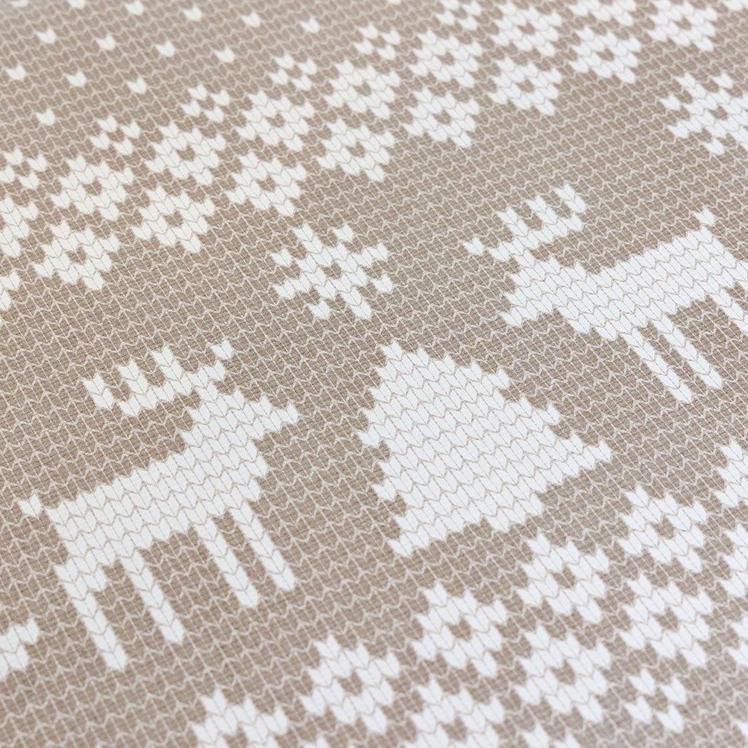 Christmas Sweater neutral anti-fatigue kitchen mat with wipeable surface and holiday winter design for kitchen comfort.