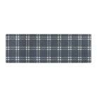 double door classic plaid door mat with grey and white plaid design