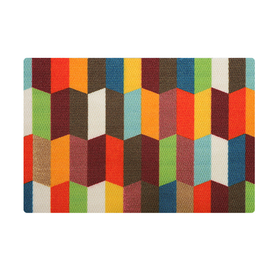 single sized colorful tulips mat with multi vivid colors