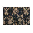 Due North single door size door mat is a modern welcome mat with a black and brown pattern.