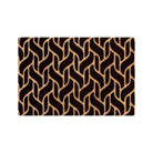 Black and coir basketweave low profile doormat for single door