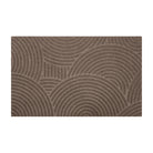 Put Your Records circular geometric low profile doormat in greige