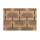Modern cranes in tan and black on a coir colored doormat.  Tailfeathers is the perfect touch of modern with a retro vibe.