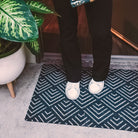 single size due north doormat outside front entryway