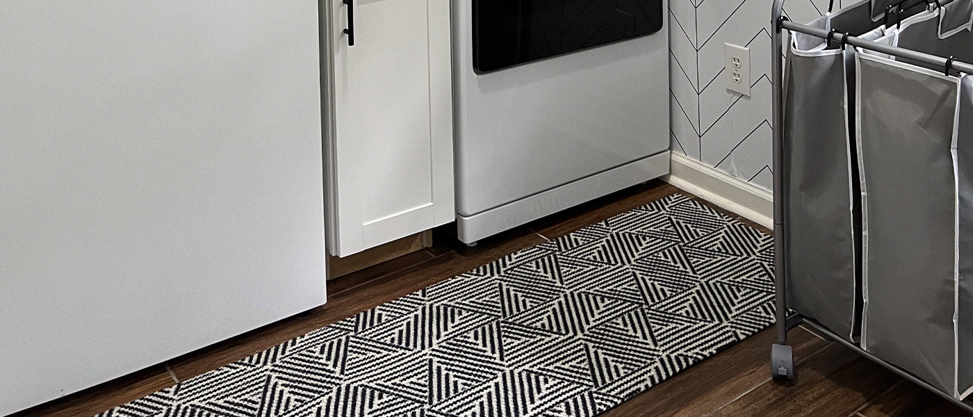 Neighburly Escher low-profile doormat great for laundry rooms.