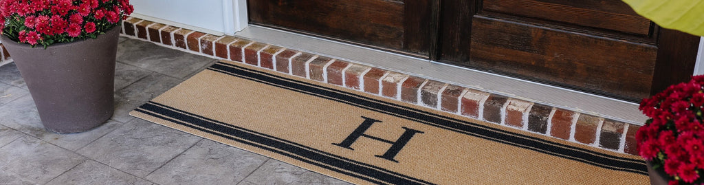 Personalized and monogrammed doormats allow you to put your last name, initial, or house #.