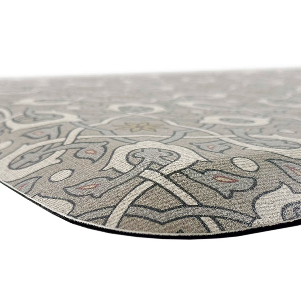 Happy Feet’s Ancient Arabesque anti-fatigue with sloped, beveled edges for a smooth transition.