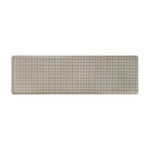 Happy Feet’s tan Brisbane Plaid anti-fatigue runner mat with a traditional plaid design in neutral tan tones.