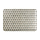 Happy Feet’s Dandelion Echo anti-fatigue small mat with a repetitive dandelion pattern on a beige background.