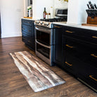 Dreamy Desert Dune anti-fatigue runner mat utilized for comfort in a kitchen