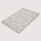 Happy Feet Featherbone design on an incredible standing comfortable mat for standing in kitchens or bathrooms