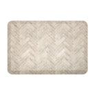 Overhead of Happy Feet traditional Herringbone design on a comfortable standing anti-fatigue mat