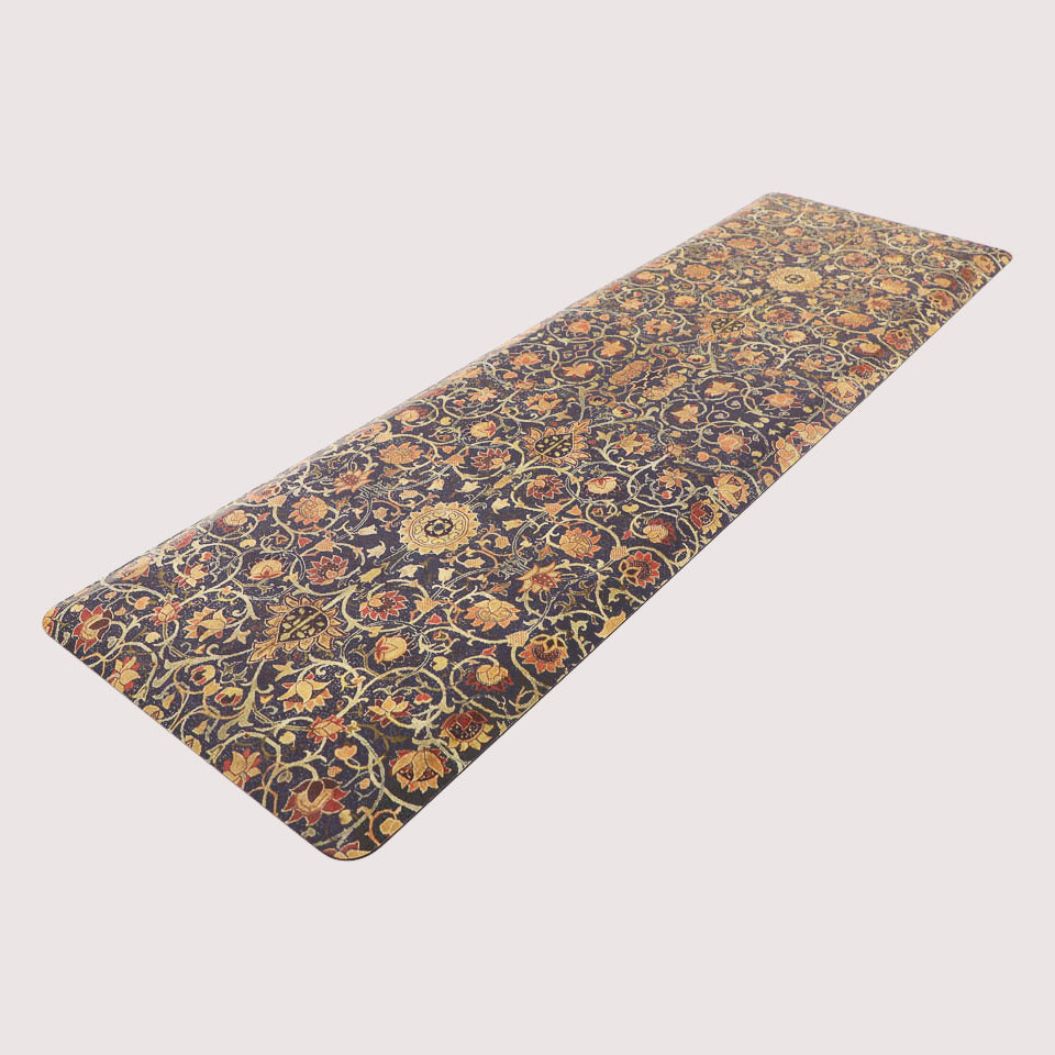 Happy Feet anti-fatigue runner mat featuring a lovely ornate floral pattern on a wipeable surface