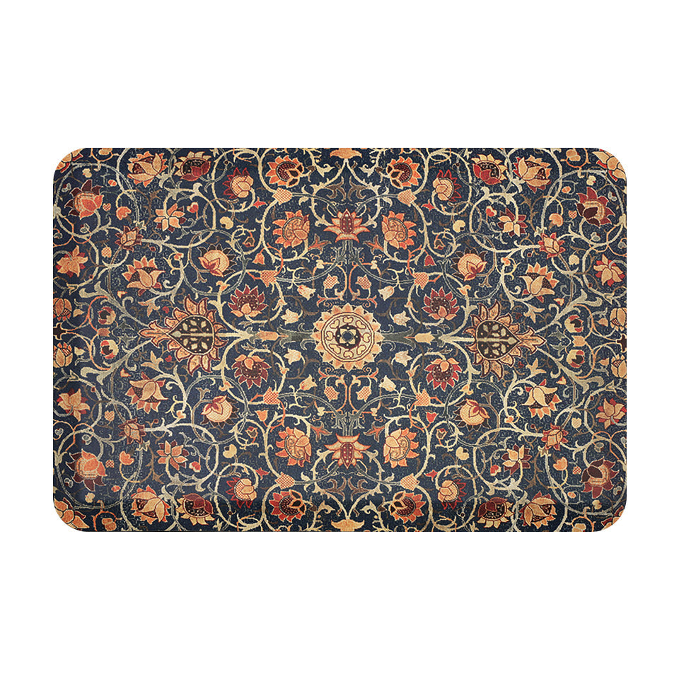 Happy Feet anti-fatigue mat featuring a lovely ornate floral pattern on a wipeable surface