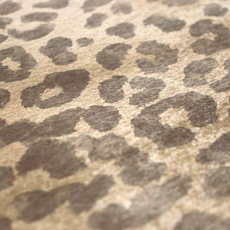Detailed image of the modern weathered leopard mat printed pattern on a waterproof, wipeable surface