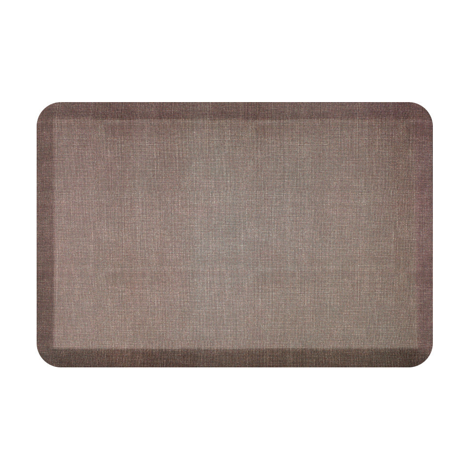 Happy Feet mat with a linen printed texture in driftwood color with incredibly anti-fatigue qualities