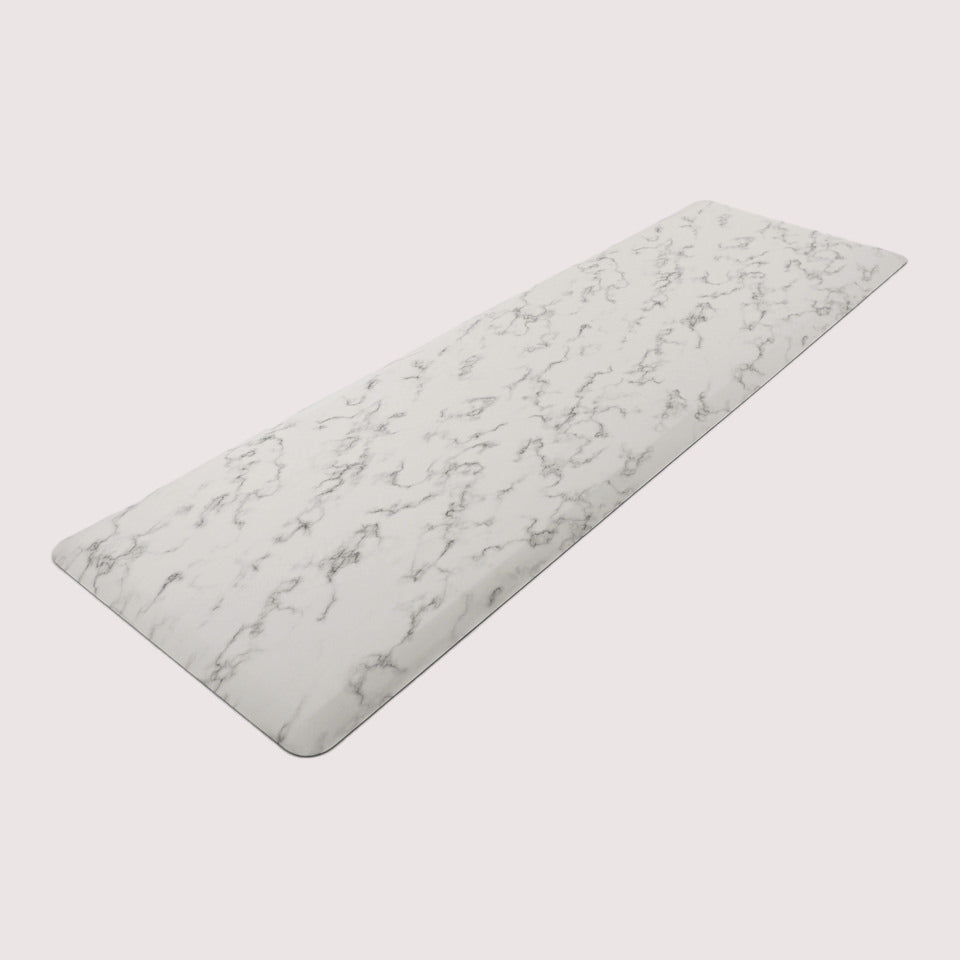 Happy Feet Marble anti-fatigue mat with beveled edges and a wipeable surface