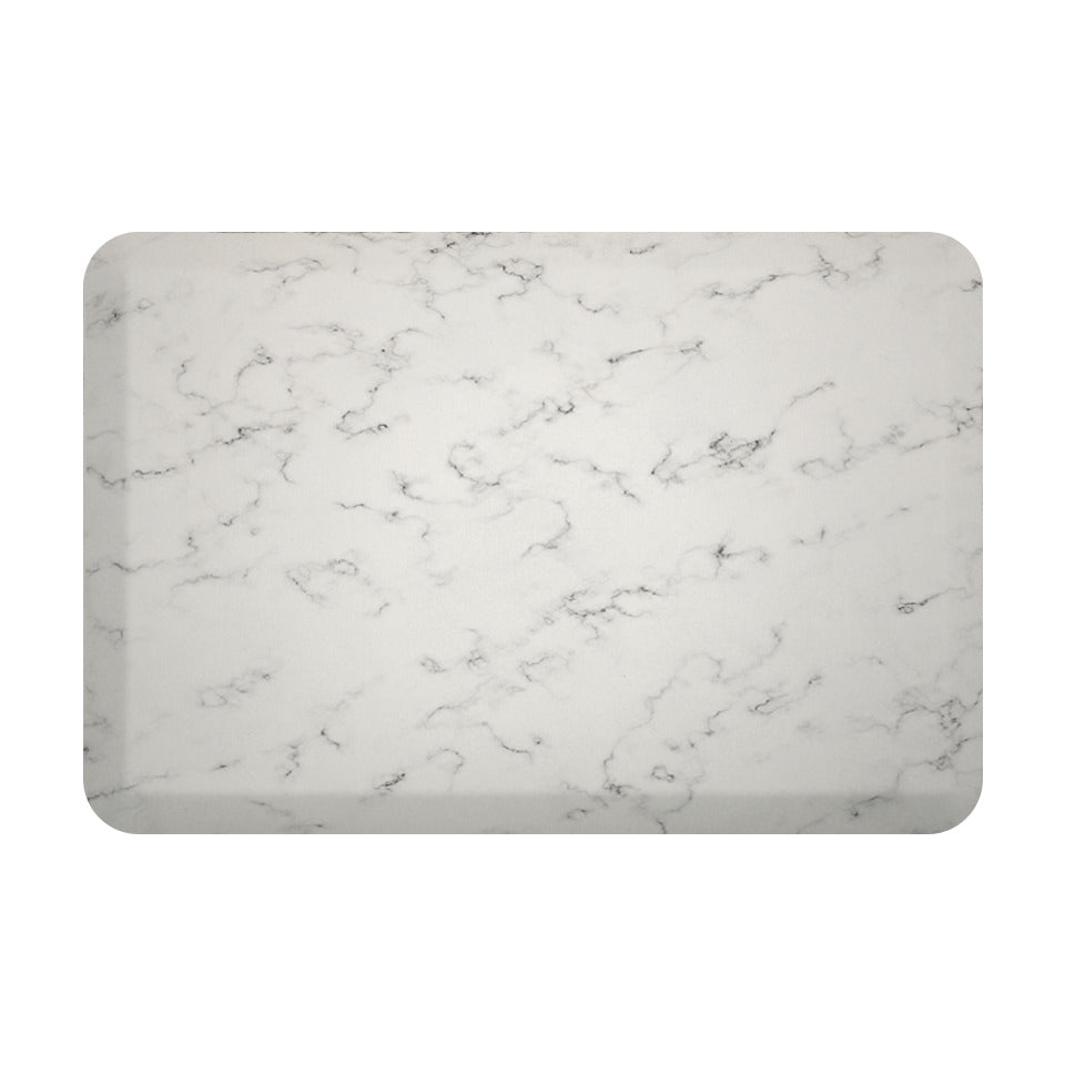 Happy Feet anti-fatigue mat in a classic marble printed pattern on a wipeable surface for easy cleaning