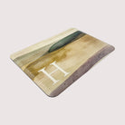 High quality anti-fatigue Happy Feet mat in Abstract Landscape monogrammed with a white letter