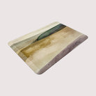 beautiful watercolor landscape displayed on a comfortable cushion mat for kitchens and bathrooms. 