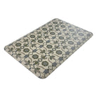 Happy Feet’s Zahra Leaf anti-fatigue small mat at an angle showing for its beveled edges.