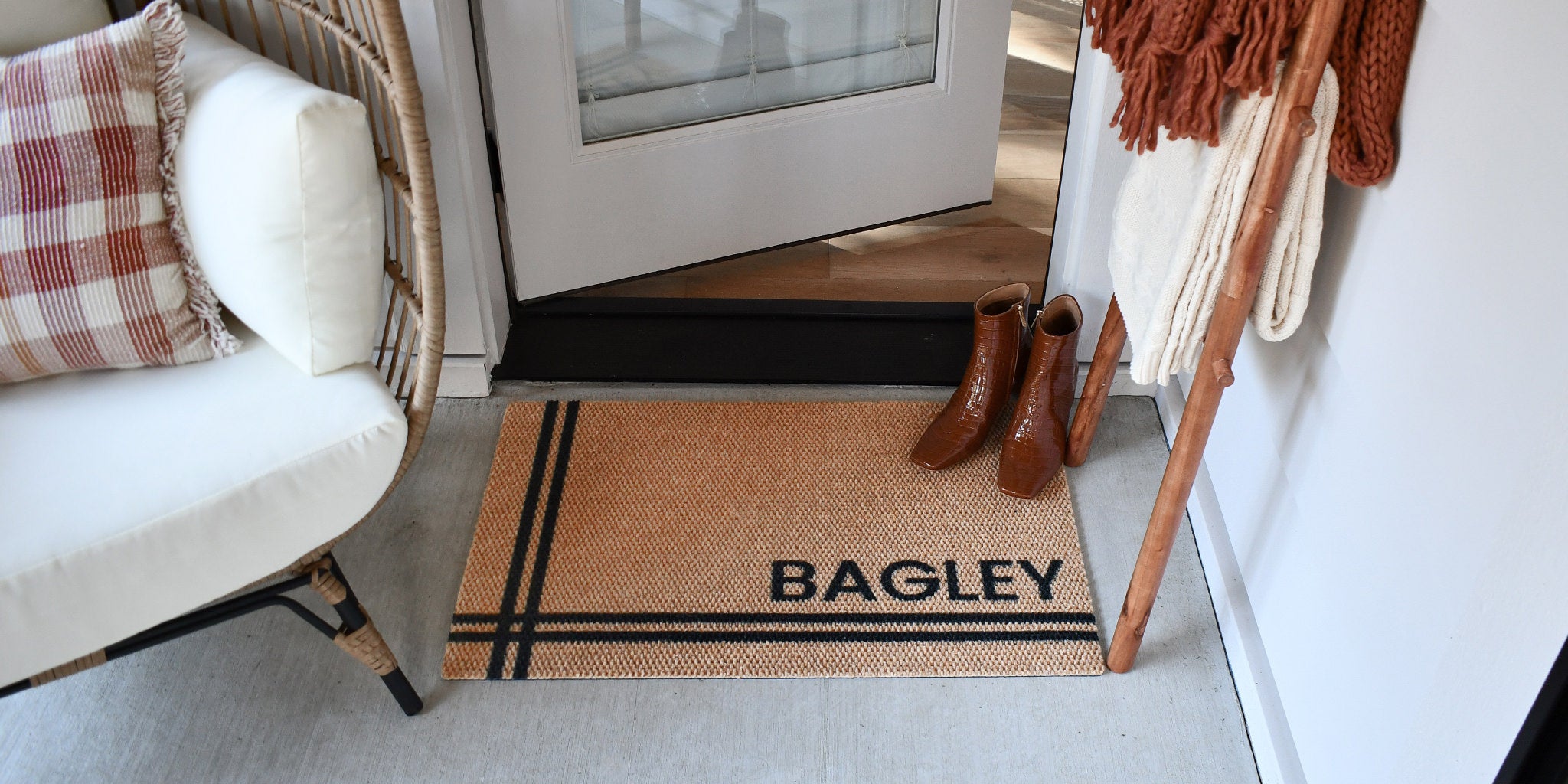 Matterly Hashtag Personalized decorative doormat is durable, long lasting door mat that will not shed or rot.
