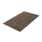 Single door chevron pattern doormat in greige