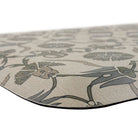 Happy Feet’s Zahra Leaf anti-fatigue mat with sloped, beveled edges for a smooth transition and comfortable foam backing.