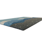 Durable and rubber backed holiday mountain landscape doormat allows doors to easily open without snagging.