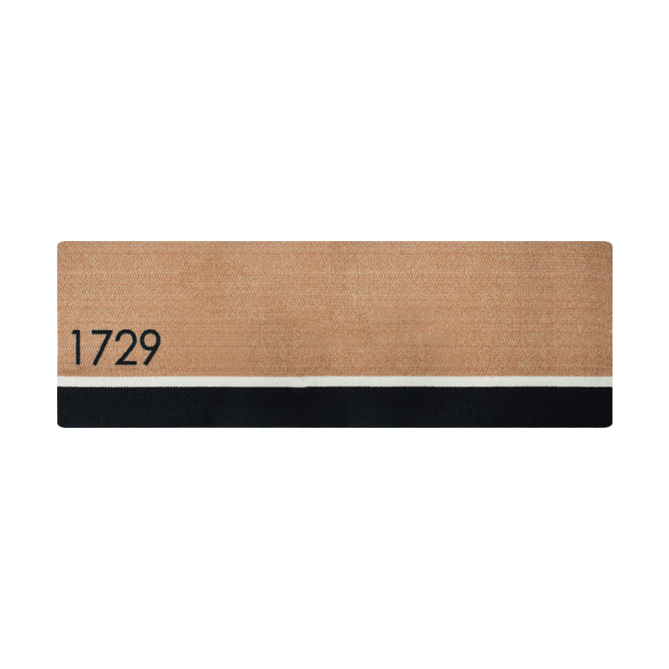 The Neighburly Modern Main shown in coir and black in the large double door size features your house or apartment number and is ideal for larger doors.