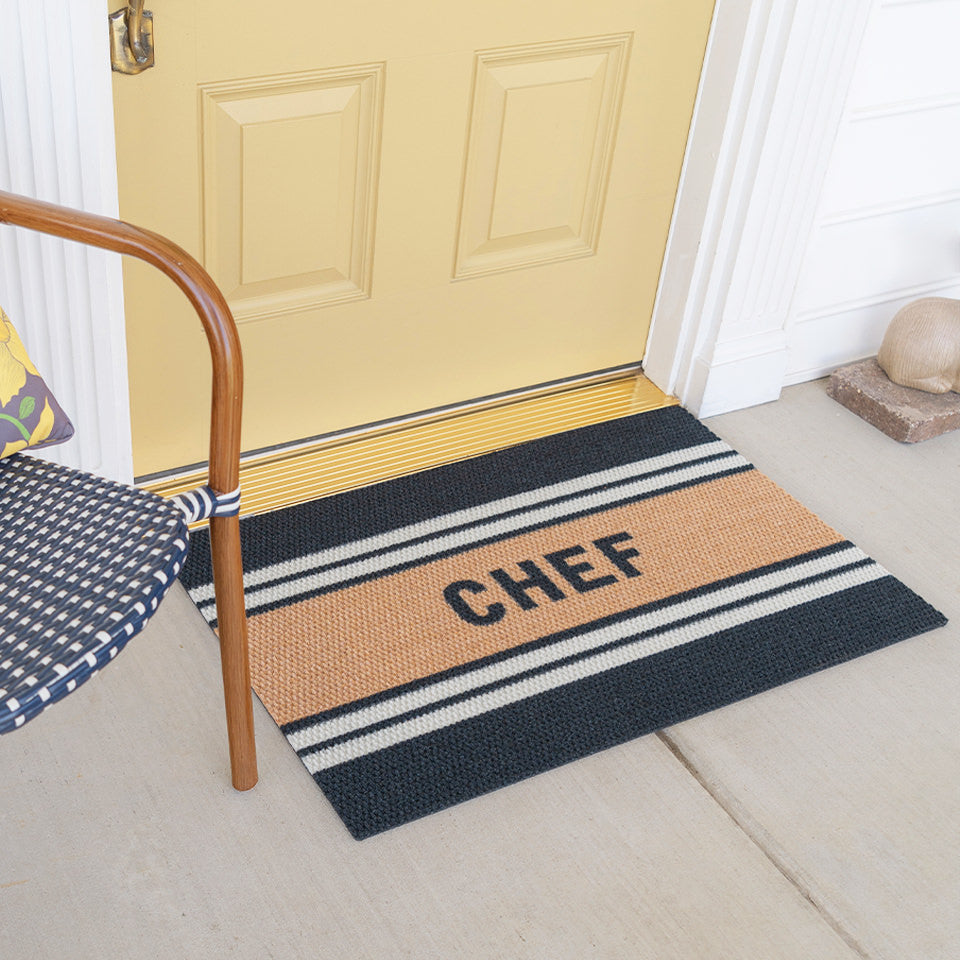 Neighburly's non-shedding Modern Moniker personalized with the name Chef in single door.