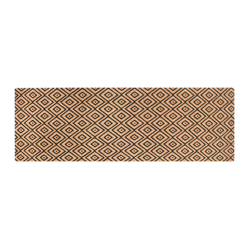 Neighburly Diamond Dot Indoor Doormat feature a stylish repeating geometric pattern and is shown in the larger double door doormat size.