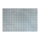 Large Sea Salt blue plaid low profile interior floor mat in diamond pattern