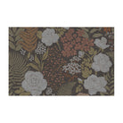 Beautiful Dark Floral in small size with linen texture on low profile washable floor mat