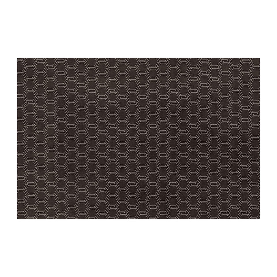 Overhead shot of Urbane Bronze large mat honeycomb design in shiitake tan printed; low profile washable indoor floor mat