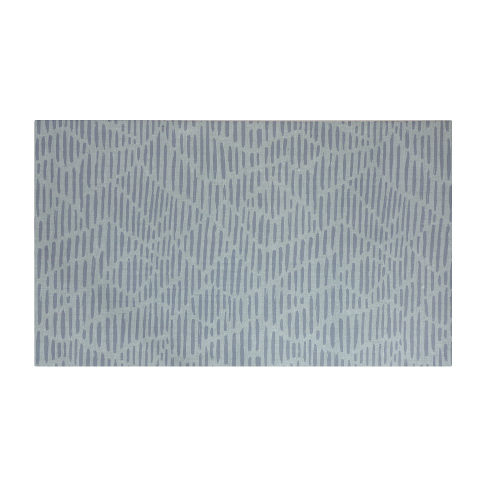 Storm cloud grey blue organic line abstract on sea salt blue background, low profile, washable indoor floor mat size medium