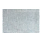 Large Sea Salt blue with snowbound cream organic lines in abstract square pattern on a low profile washable interior mat.