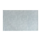 Medium Sea Salt blue with snowbound cream organic lines in abstract square pattern on a low profile washable interior mat.