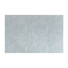 Small Sea Salt blue with snowbound cream organic lines in abstract square pattern on a low profile washable interior mat