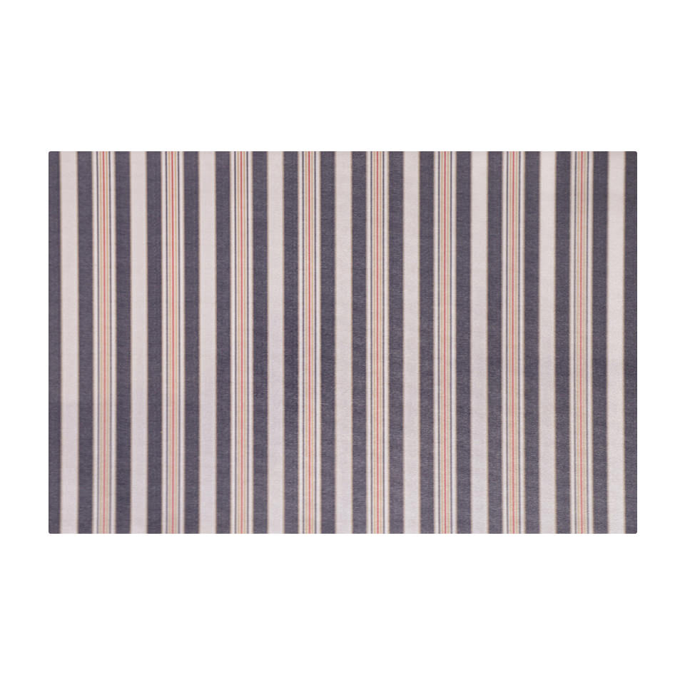 beautiful rectangular mat with vertical stripes in multi-colors: rock bottom, shiitake, chinese red