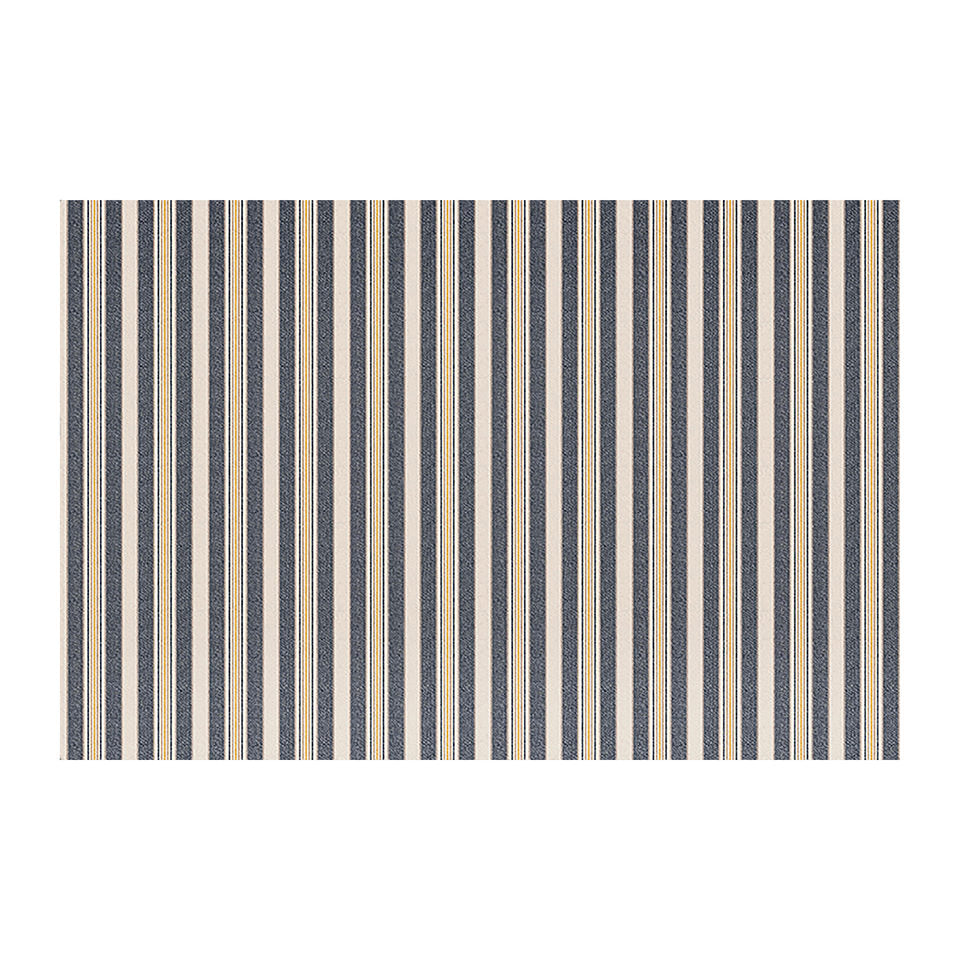 classically beautiful mat with vertical stripes in multi colors grey (rock bottom), yellow (tassel) and other neutral tones