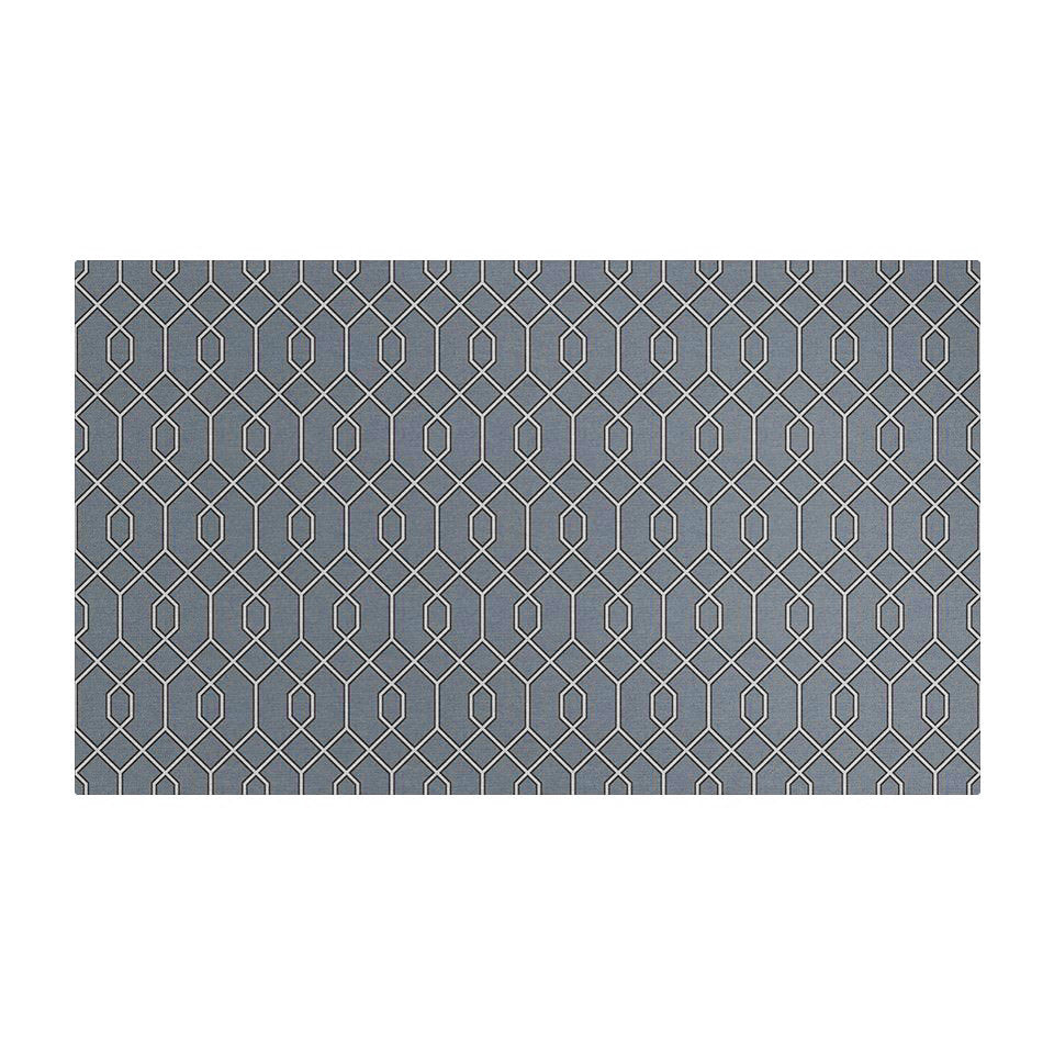 Isolated overhead image of Un-Rugs Timeless Trellis accent mat in the size medium.