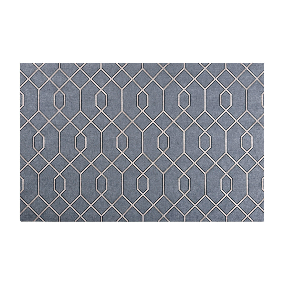 Isolated overhead image of Un-Rugs Timeless Trellis accent mat in the size small.