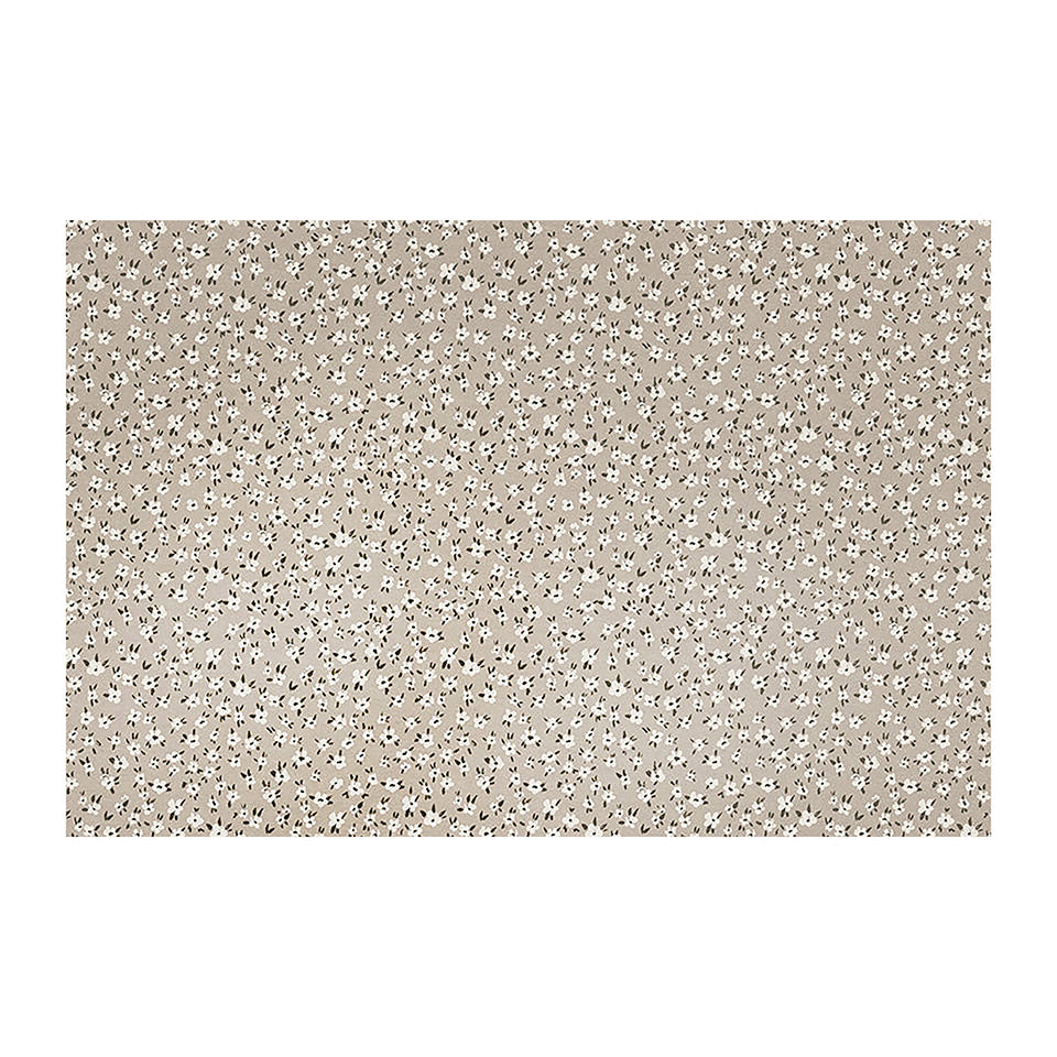isolated image of beautiful UnRug floor covering in tiny flowers shiitake (light neutral/beige)