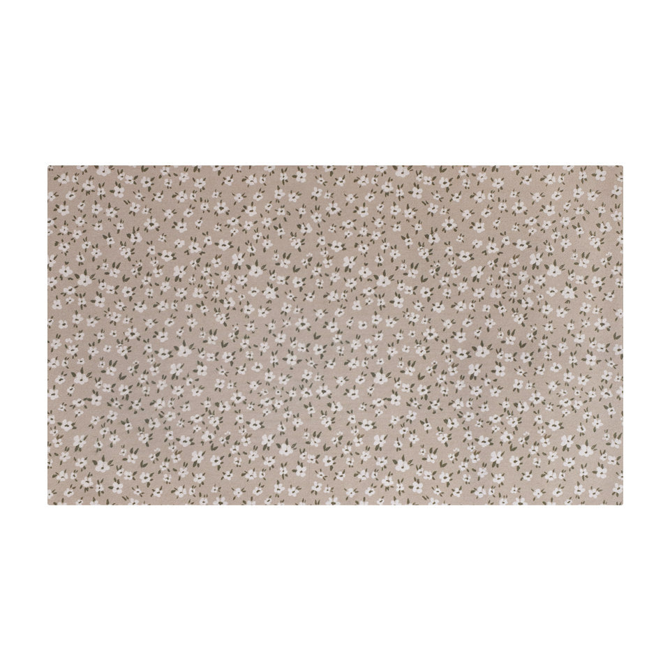 isolated image of beautiful UnRug floor covering in tiny flowers shiitake (light neutral/beige)