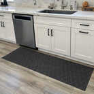 The long, floor protecting Traverse thin rug located in a kitchen in front of the sink for water and spill protection