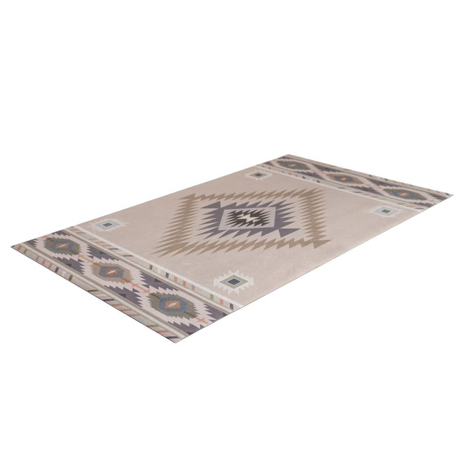 Un-Rug mat in light turkish design on white backdrop