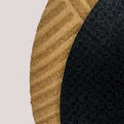 WaterHog Luxe image shows both the wheat-color eco-friendly fabric and the incredibly durable rubber backing.