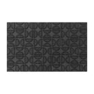 All-weather Hourglass mat with semi-circle alternating pattern in graphite.